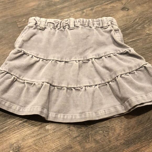 Lili Goufrette Girls Gray Corduroy Ruffle Skirt - Picture 5 of 5